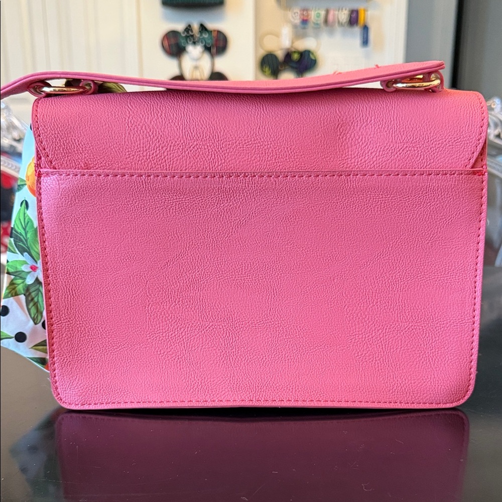 Betsey Johnson Pink Crossbody Bag with Floral Scarf - Picture 3 of 6